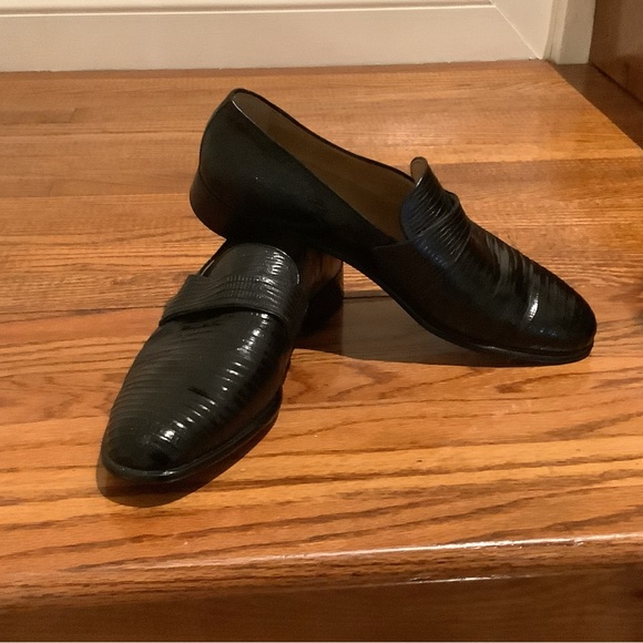 LOPEZ TAIBO MEN LIZARD LEATHER LOAFERS DRESS SHOES - Picture 2 of 3